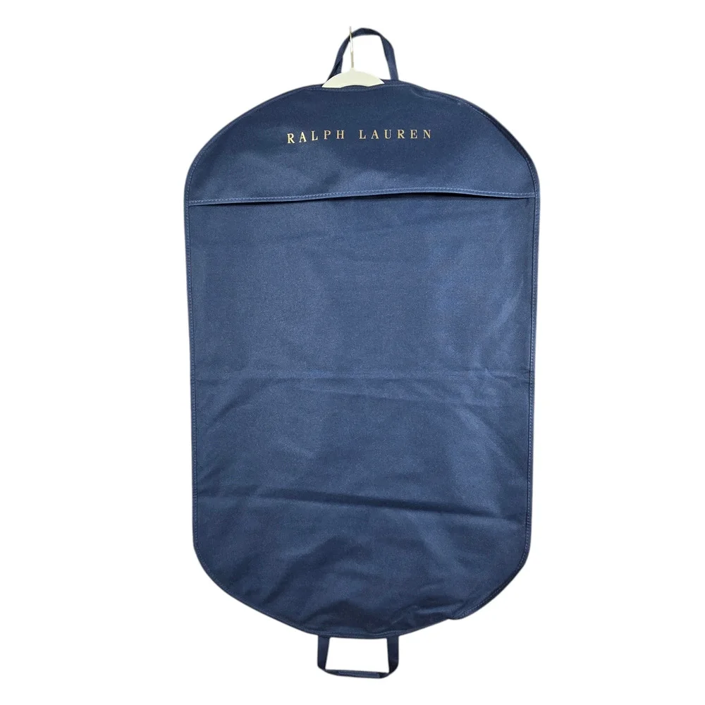 Ralph Lauren Garment Bag Navy Blue 24x39 for Suits Shirts Blazers Travel Storage